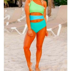 Pink lily bathing suit